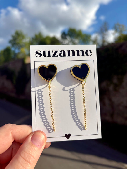 BOUCLES COEUR CHAINE (2 CHOIX)