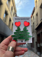 BOUCLES SAPIN COEUR ROUGE