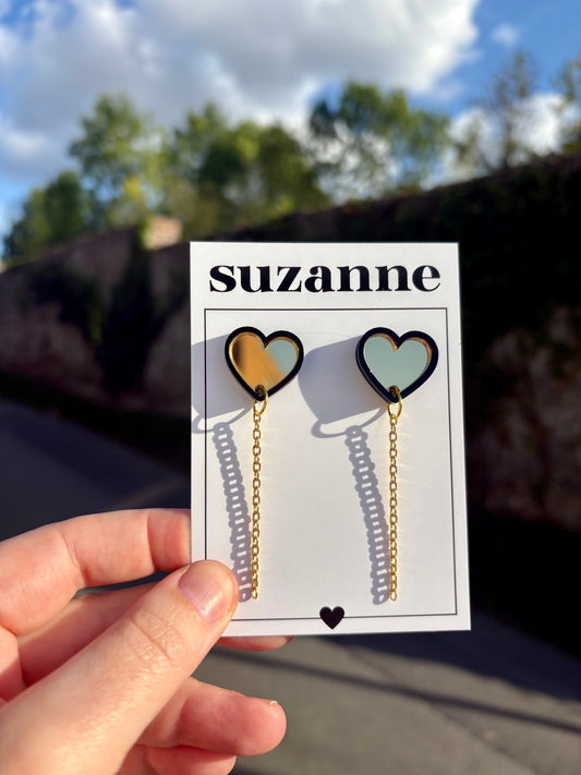 BOUCLES COEUR CHAINE (2 CHOIX)